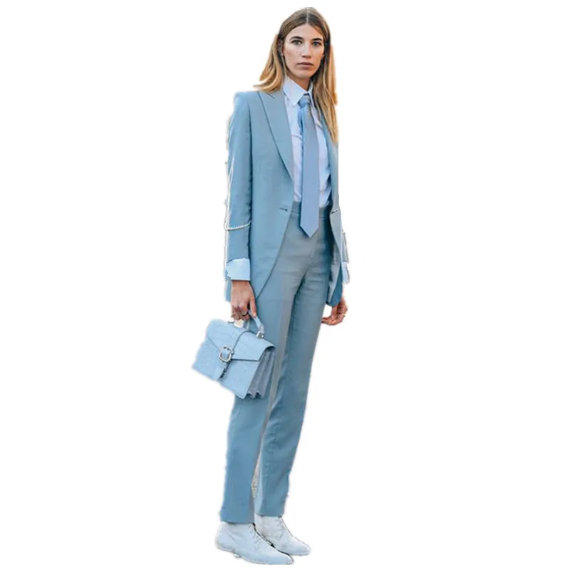 

Woman Office Suits Top and Pant Set Office Uniform Designs Womens Suits Blazer with Pants Formal Suits for Weddings High Quality