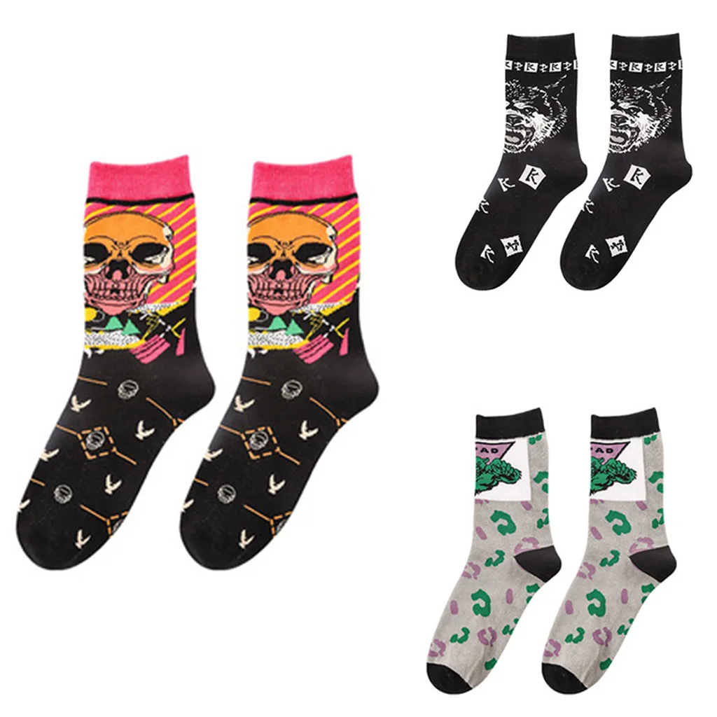 Унисекс Зимние теплые носки с принтом животных повседневные модные спортивные