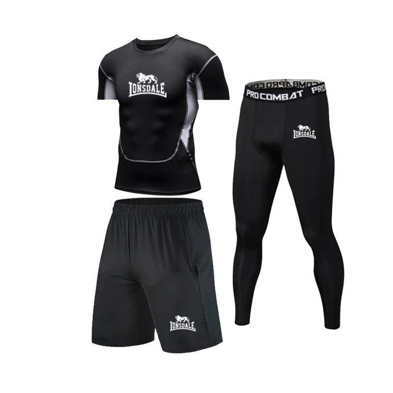 

Spartan Men's Gym Fitness T-Shirt Top Sports Compression Quick Drying T-shirt Men's Jogging Training Perspiration Shaping Tshirt