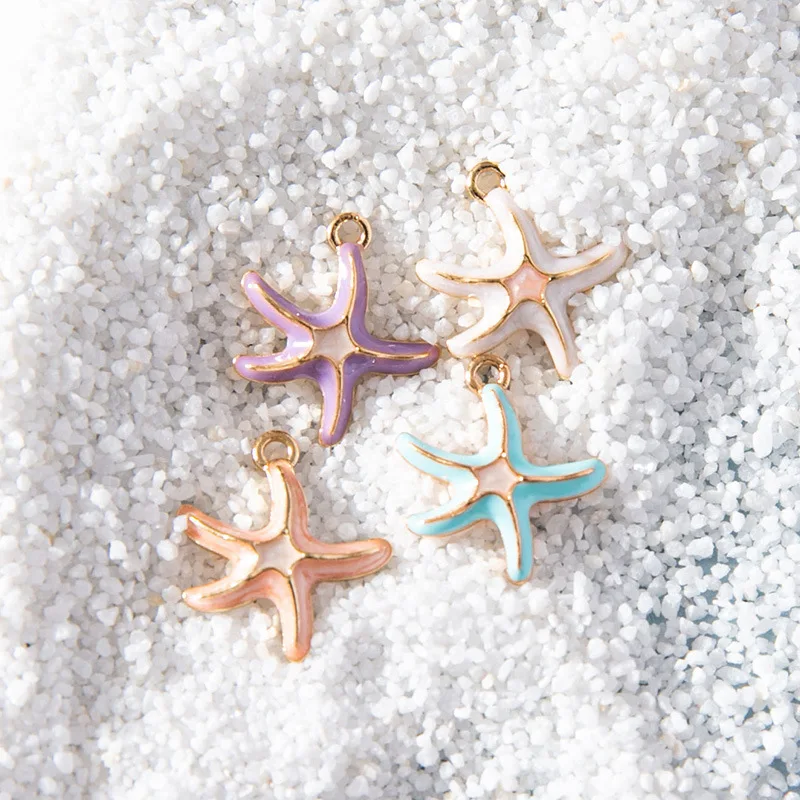 

10pcs Cute Starfish Sea Animal Charm for DIY Necklaces Bracelet Earrings Charm Handmade Fingdings Jewelry Accessories