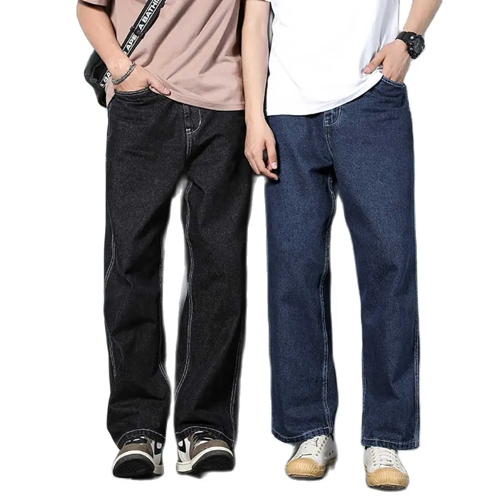 New Fashion Straight Jeans Men Casual Denim Pants Loose Baggy Trousers Streetwear Hiphop Harem Jeans Male Clothing