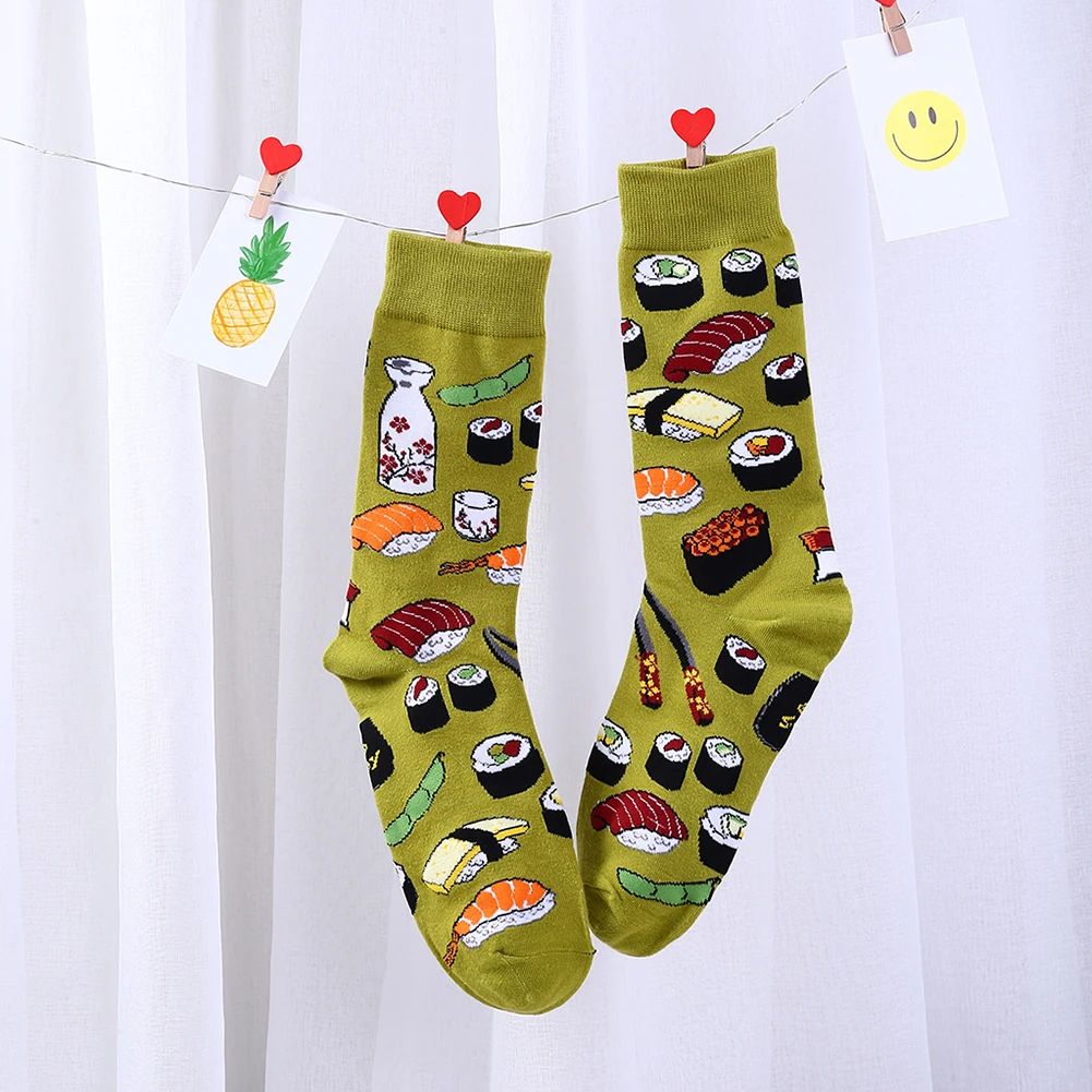 

Korea Cartoon Casual Women Socks Creative Women Pile Heap Socks Simple Breathable Outdoor Mid-calf Length Socks