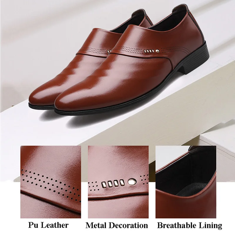 Merkmak Men Shoes 2020 New Pointed Toe Dress Classic Male Leather Fashion Wear-resistant Party Wedding for | Обувь