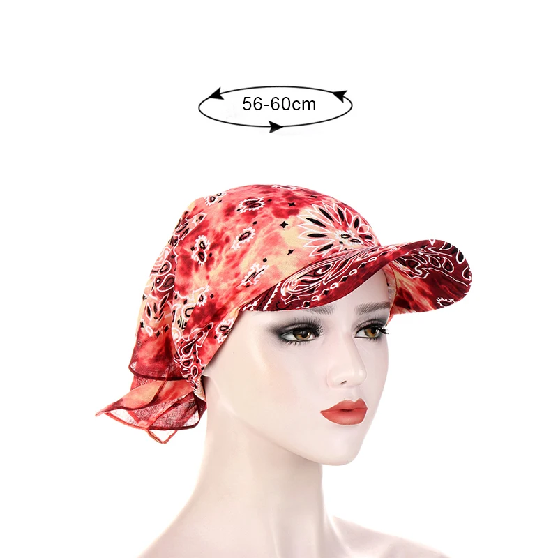 

Women Men Unisex Cotton Hat Fashion Square Scarf Cap Soft Headscarf Baseball Cap Outdoor Brim Sunshade Hats Gift Hip Hop