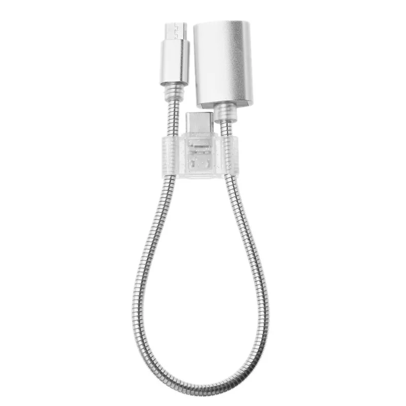 Металлический кабель для передачи данных с Micro USB на Type-C 2-в-1 | Электроника