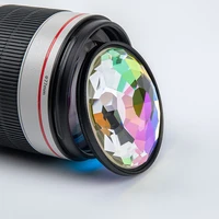 camera lens filter 77mm color glass prism for photo kaleidoscope special effects photography accessories with bag dust cloth