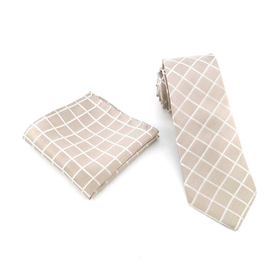 Лучшее Качество Мужские галстуки полиэстер шелковый платок набор мужской