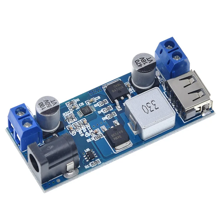 

DC-DC 24V/12V To 5V 5A Step Down Power Supply Buck Converter Replace LM2596S Adjustable USB Step-down Charging Module For Phone
