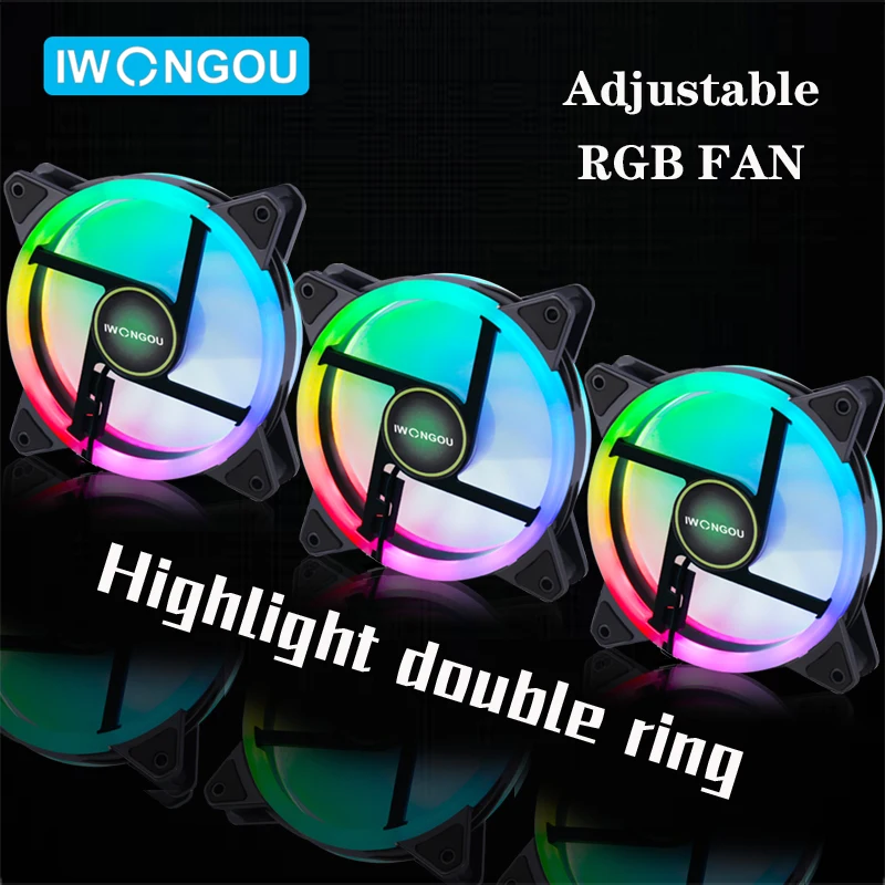 Вентилятор для ПК IWONGOU 120 мм бесшумный RGB-контроллер вентилятора aura sync 6 pin 12 в 2000