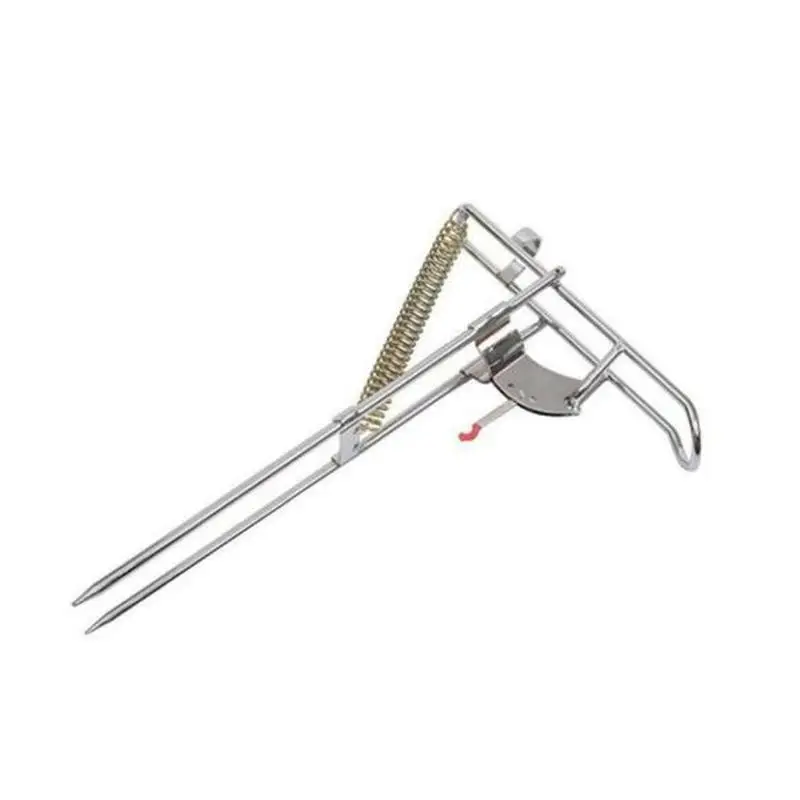 Автоматическая стальная рыболовная удочка с двойной пружиной наконечник для