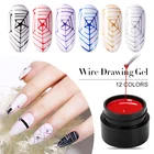 Гель-лак для рисования PICT YOU 5g, черно-белый, золотой серебряный ноготь