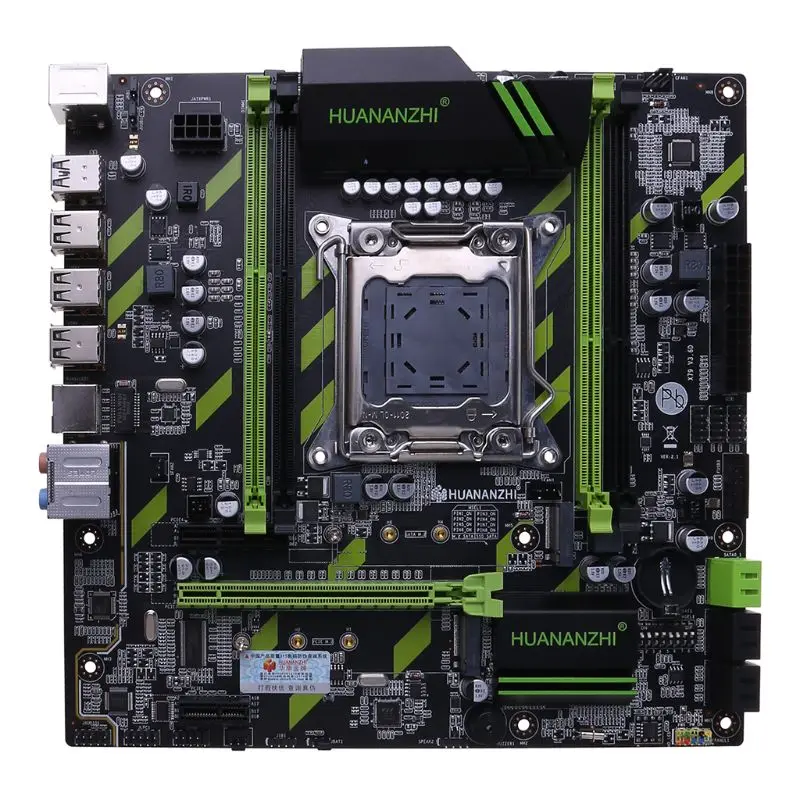 

Huananzhi X79 Motherboard X79 LGA2011 SATA3 USB3.0 Dual PCI-E 16X NVME M.2 SSD Support REG ECC Xeon E5 CPU