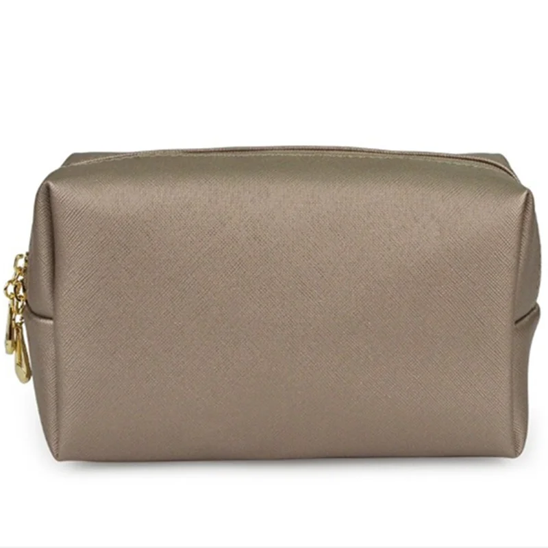 

1PC Leather Zipper Cosmetic Bag Women Simple Travel Beauty Case Portable Wash Makeup Bag Make Up Organizer Holder