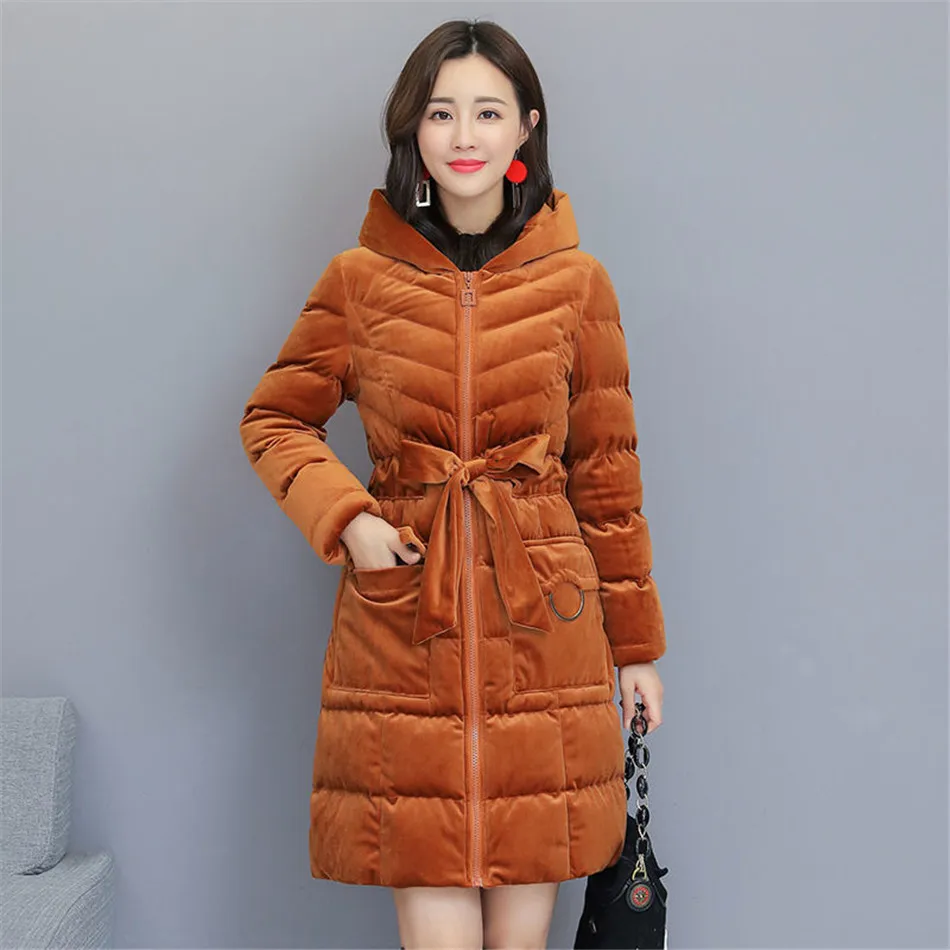 

Зимние парки, Женская куртка с капюшоном, Толстая теплая пуховая куртка из хлопка, парка с хлопковой подкладкой, пальто, женская верхняя оде...