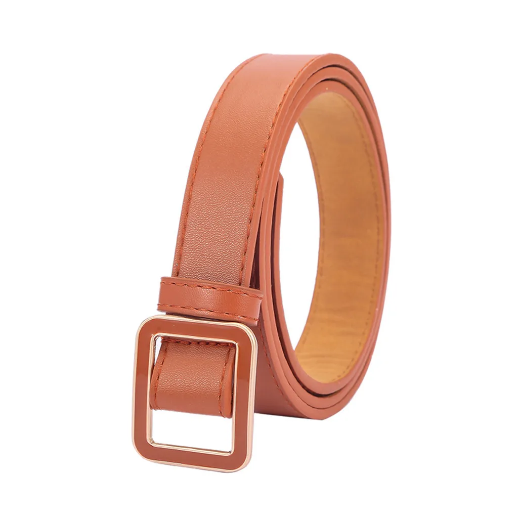 Коричневый пояс Ретро прочный кожаный ремень для мужчин и женщин с пряжкой