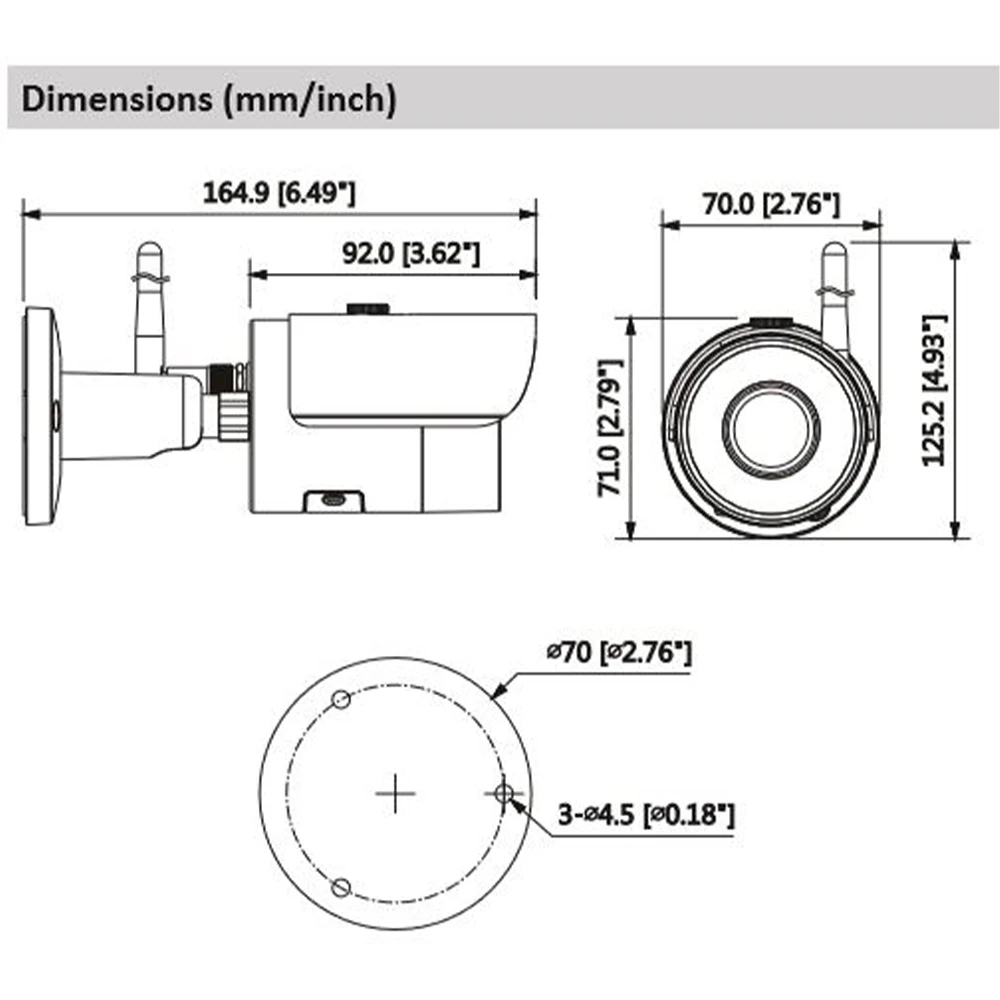 DaHua IPC-HFW1320S-W 3MP мини цилиндрическая IP камера день/ночь инфракрасная CCTV камера совместима IP67 водонепроницаемая камера безопасности Syste