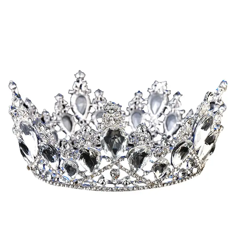 

Vintage Crystal Crown for Women Wedding Bridal Tiara Flower Crown U50C
