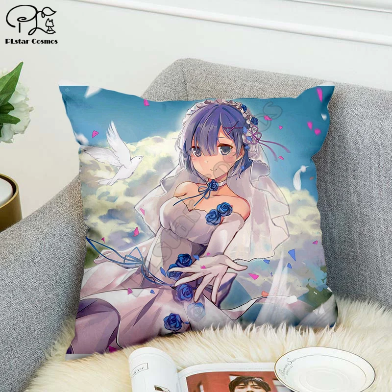 Сексуальные декоративные наволочки из полиэстера с 3D принтом Рем Квадратные