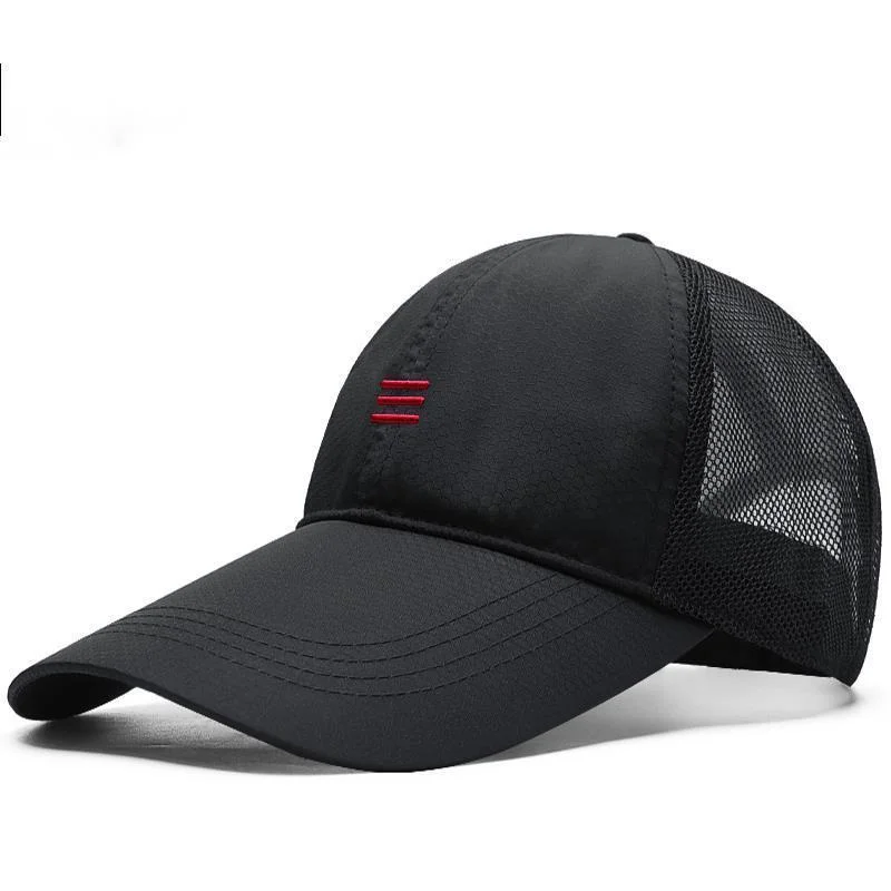 

11cm long visor large head Man Big Size Causal Peaked Hats Cool Fishing Sun Hat Man Plus Size Mesh Baseball Caps 55-60cm 60-65cm