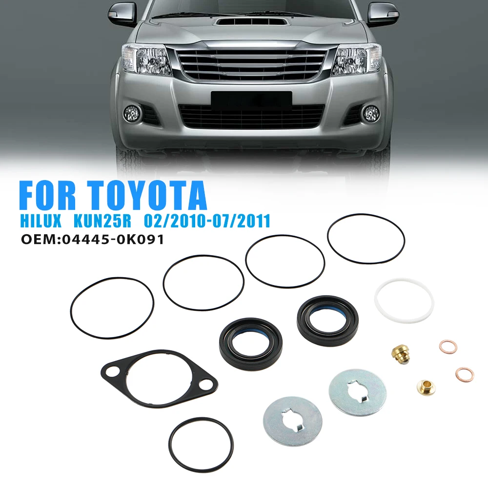 

OEM: 04445-0K091 Power Steering Rack Pump Oil Seal Repair Gasket Kit For Toyota Fortuner 2005-2020 Toyota Hilux 2004-2015