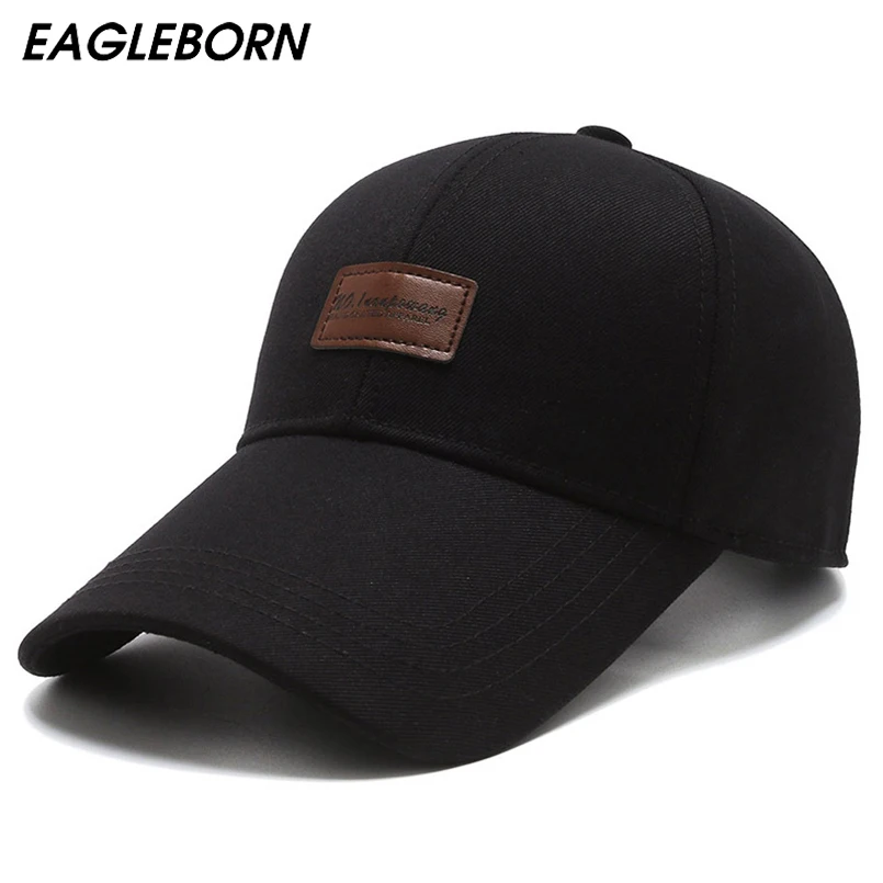 

Бейсболка EAGLEBORN мужская с длинными полями, Кепка от солнца, повседневная хлопковая кепка, черная, весна-лето