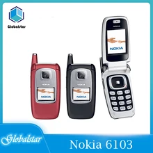 Nokia 6103 Refurbished original phone Nokia 6103 Flip cell phone with  refurbished