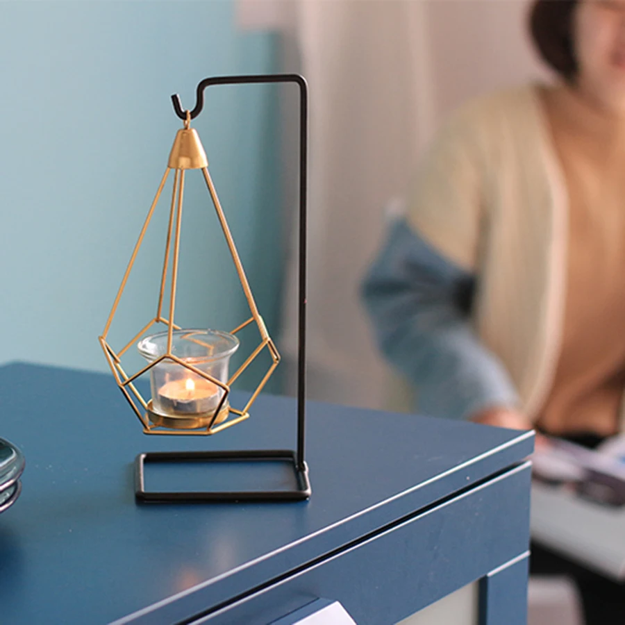 Скандинавский Золотой подсвечник птичья клетка марокканский декор подсвечники