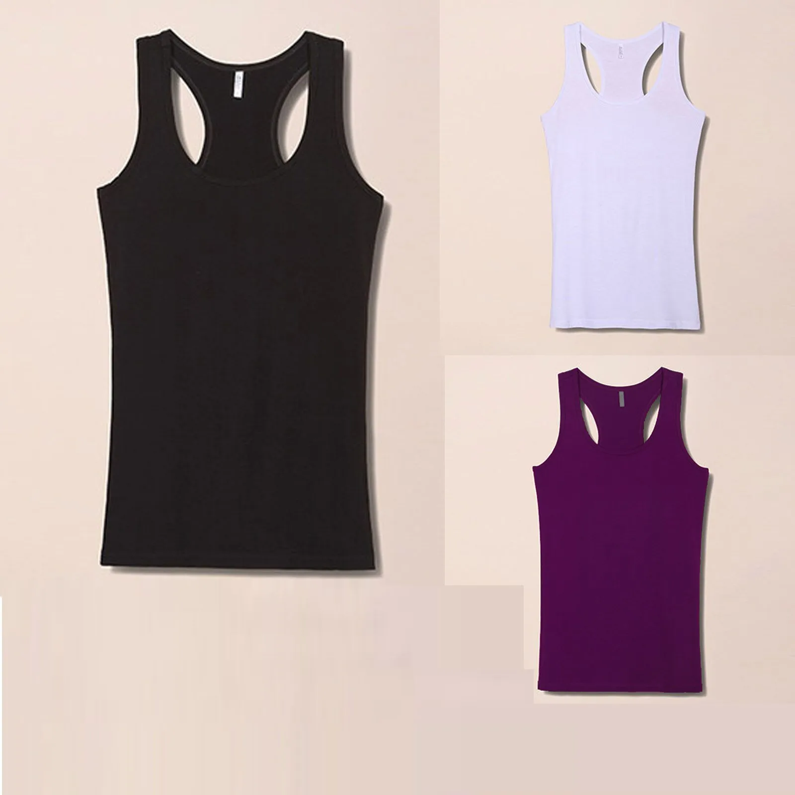 70 # Высококачественная майка летняя женская бесшовная футболка без рукавов с