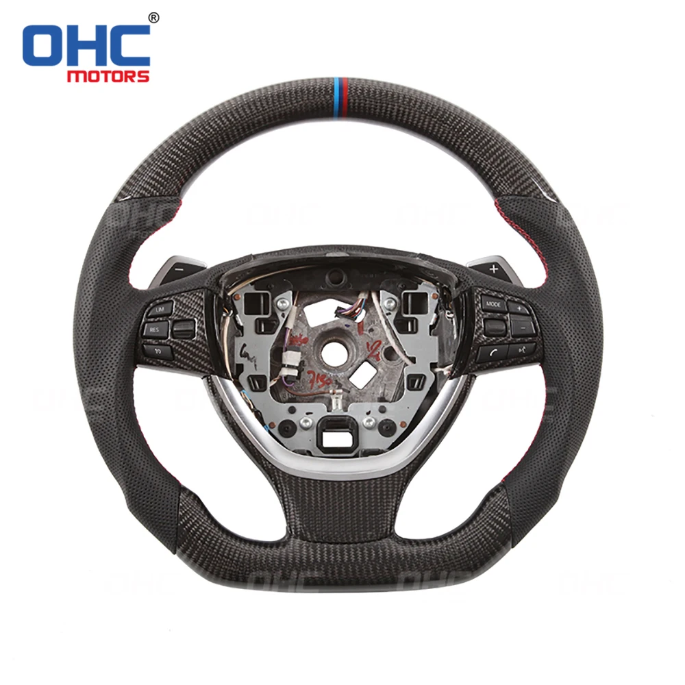 

OHC Motors 100% Real Carbon Fiber Steering Wheel compatible for F01 F10 7 Series 5 Series