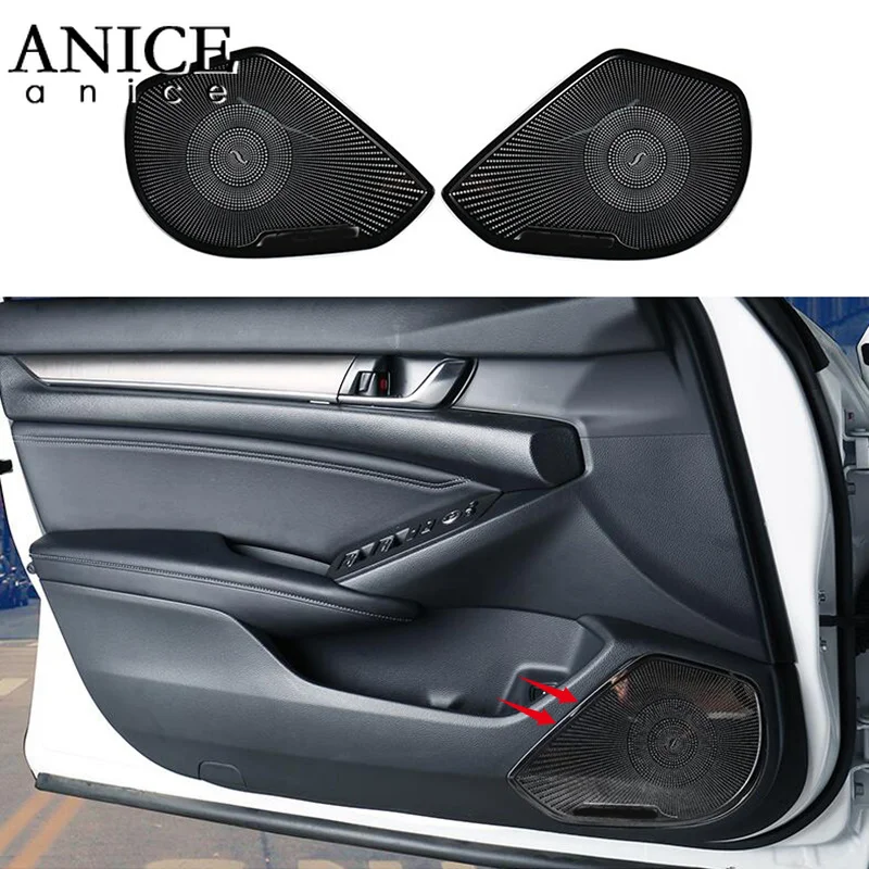 

2pcs Stainless Steel Door Stereo Speaker Panel Cover Trim Fit for Honda Accord 2018 2019 2020 2021