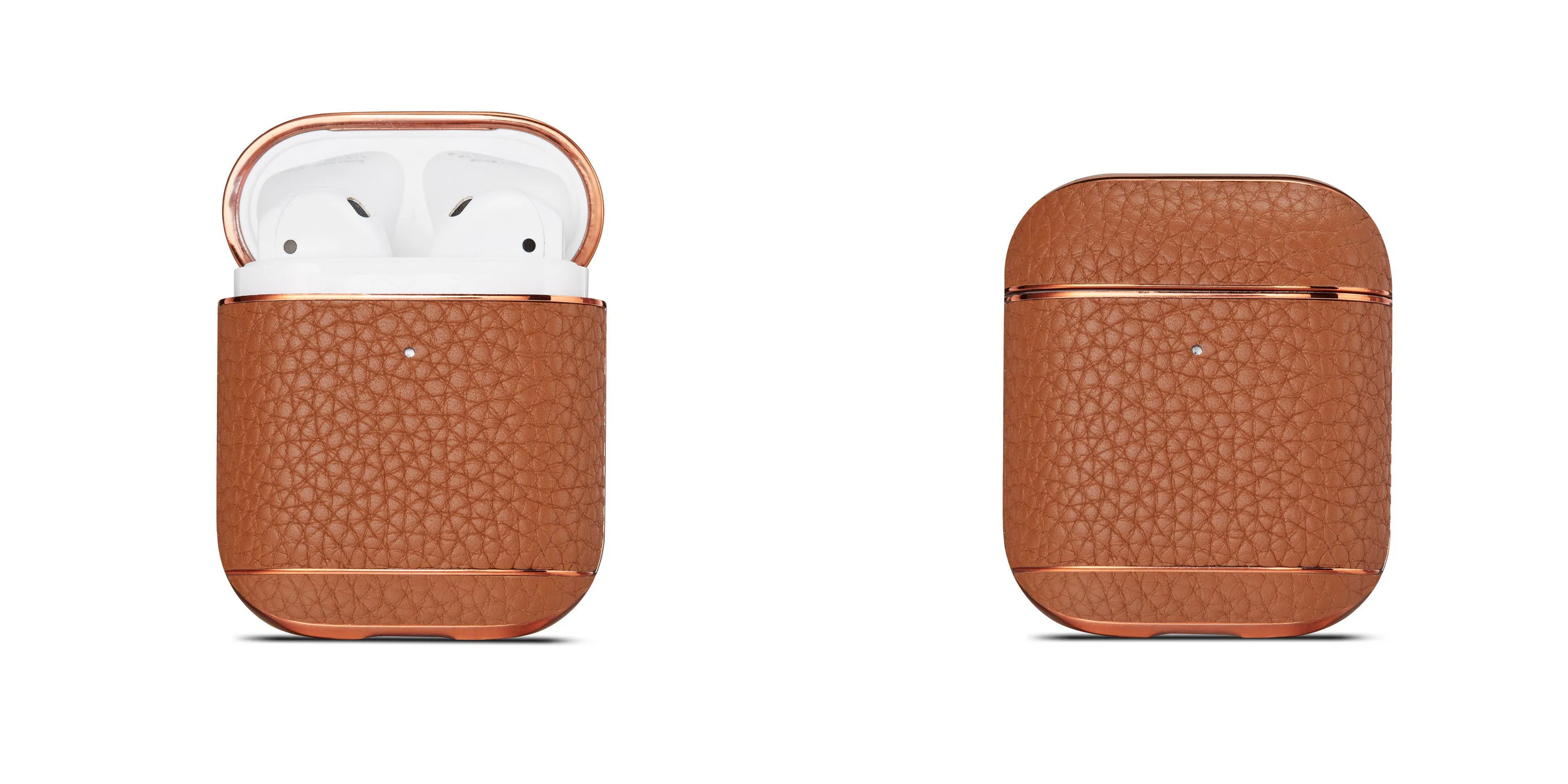 Чехол Airpods для коммерческих дел Чехол из натуральной кожи с покрытием для Apple Airpods 1/2 Зарядная коробка Anti-Fall Dust