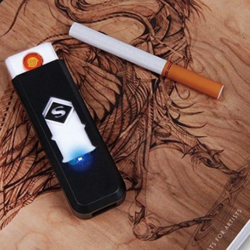 Ветрозащитная безпламенная USB Зажигалка Powstro Электронная сигарета без