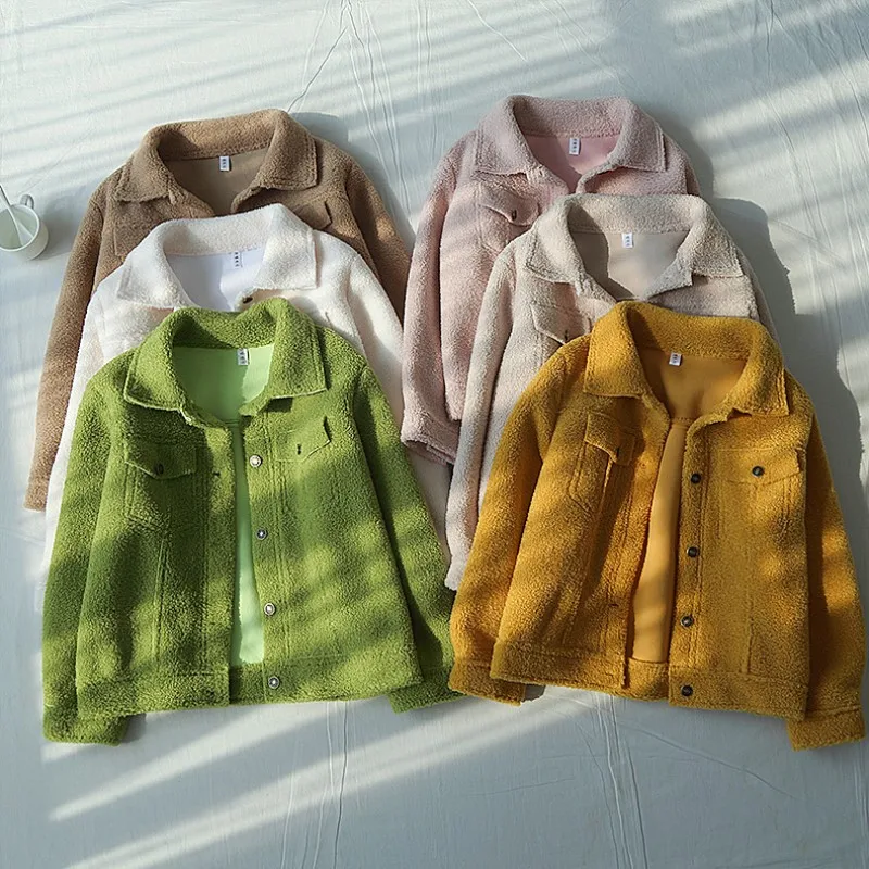 Женские однобортные пальто и куртки MONMOIRA однотонные повседневные из овечьей