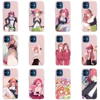 nakano nino phone case candy color for iphone 11 12 mini pro xs max 8 7 6s plus x 5s se 2020 xr manga cartoon anime funda coque