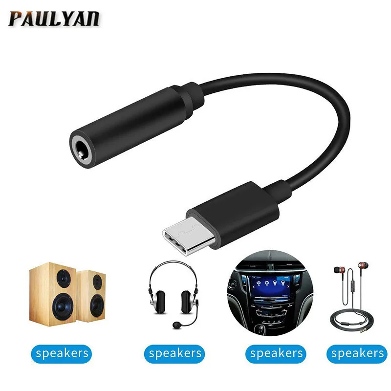 Разъем для наушников типа c до 3 5 мм AUX USB C кабель Xiaomi Mi 9 8 se Helo huawei P30 pro аудио