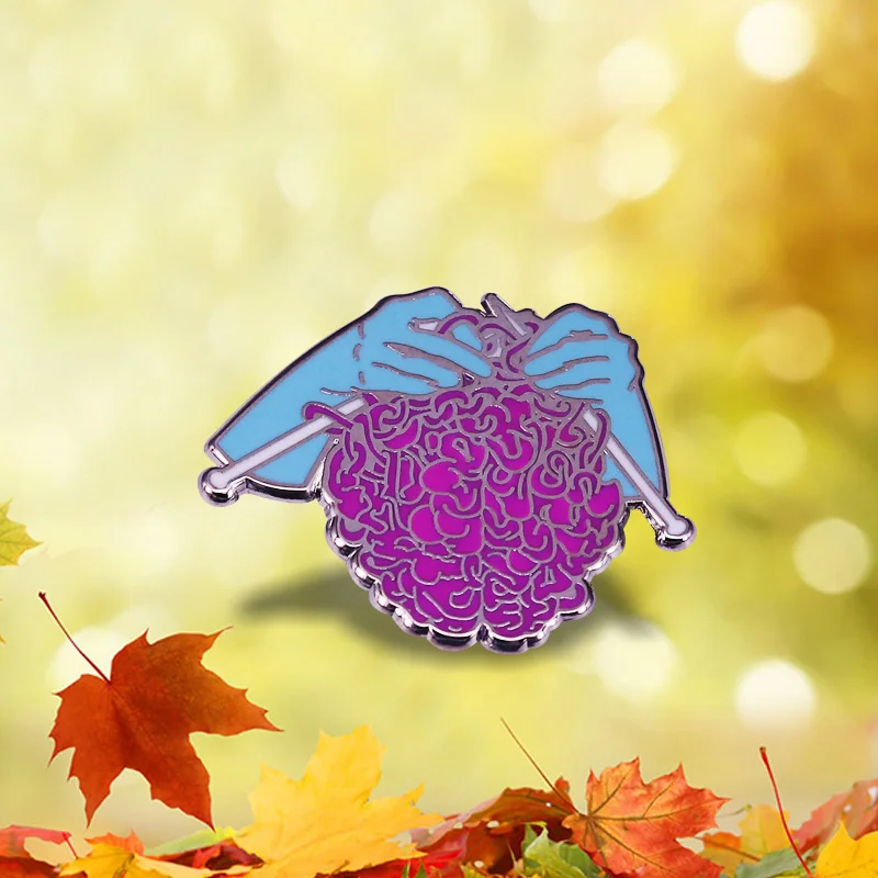 Эмалевые Металлические Значки для ручного вязания броши на куртки джинсы модные