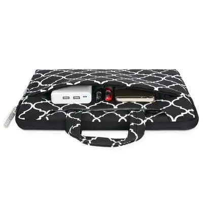 Fashion Laptop 11 13 14 15 inch Business shoulder bag Notebook Four Petal Flower Phone Wide Shoulder Bag for women and men 2020 |