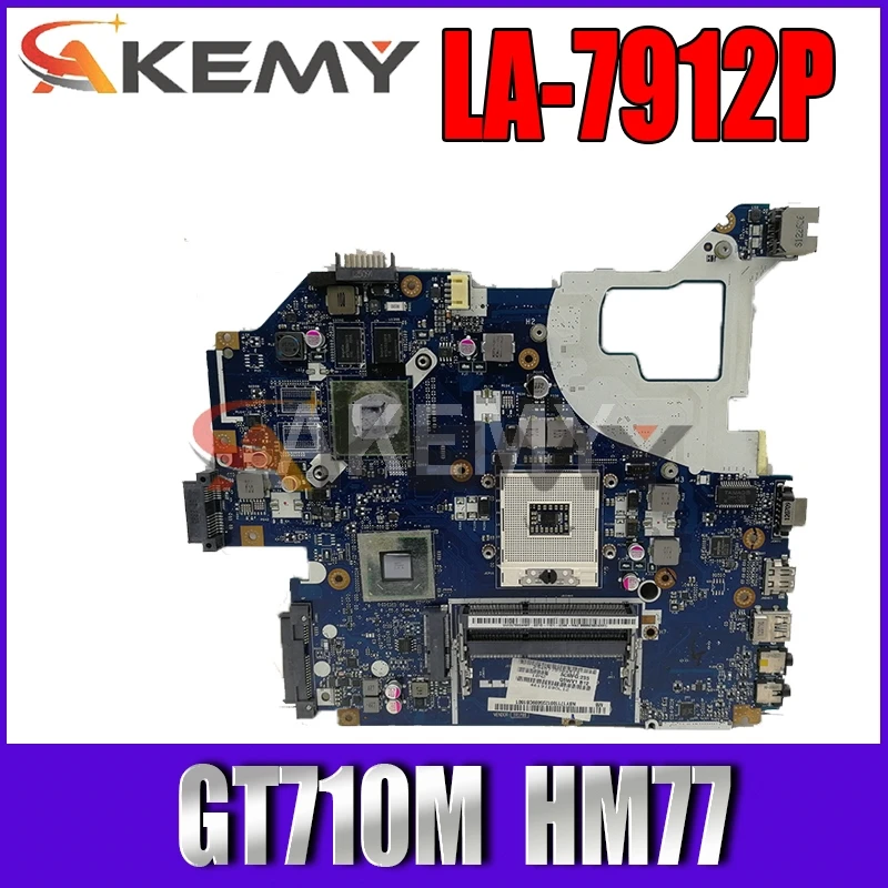 Q5WV1 LA 7912P подходит для Acer E1 571G 571 V3 Материнская плата ноутбука PGA989 HM77 GPU GT710M DDR3 100%