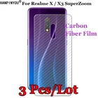 3 шт.лот, защитная пленка для экрана Realme X  X3 SuperZoom 3D, нескользящая, прозрачная, углеродное волокно