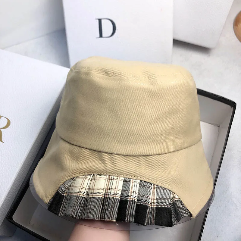 2021 Cap Spring Summer New Explosion Women Pleated Bucket Hats Fashion Refreshing Cotton Sun Protection Shading Sun Hats QDKPOTC