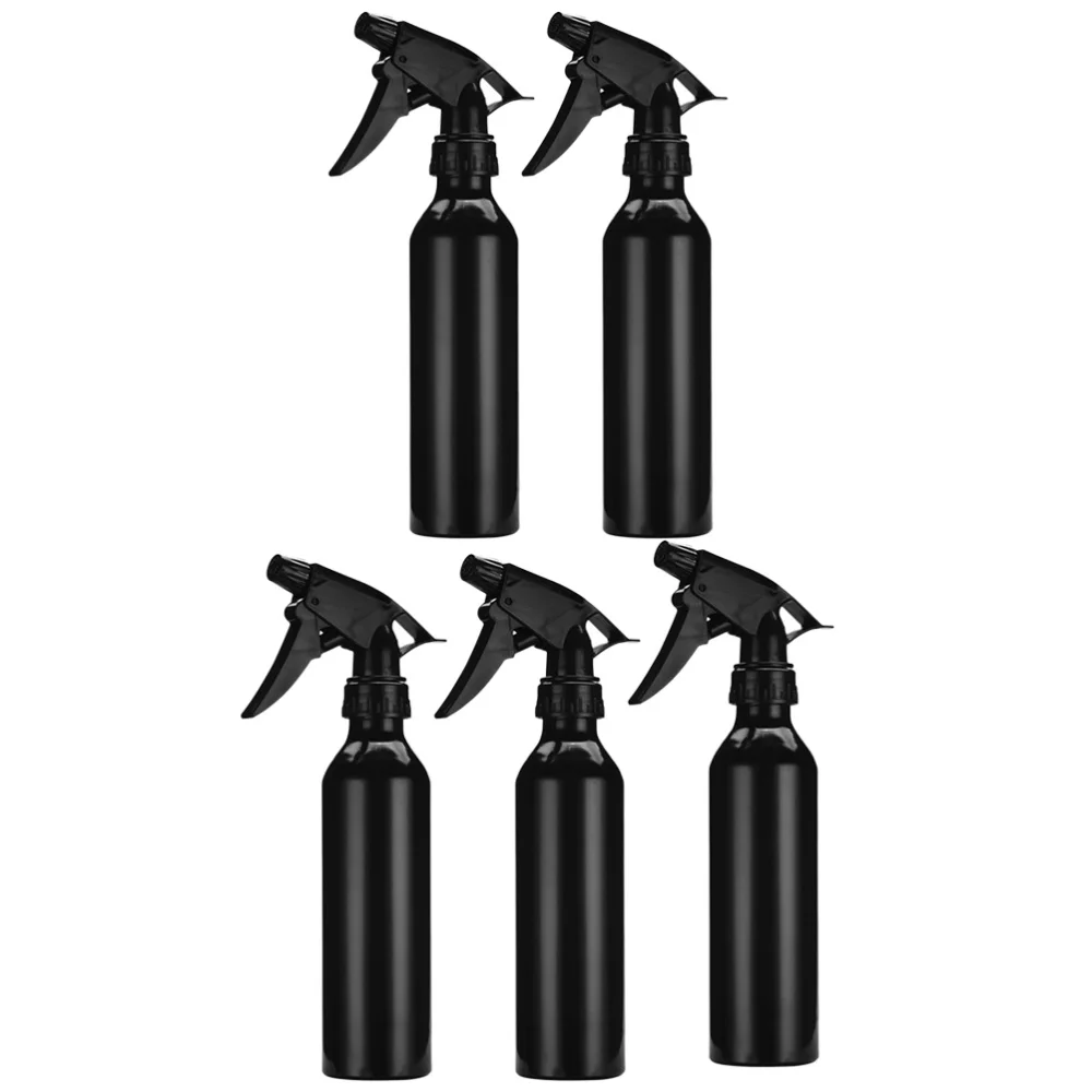 

5pcs 250ml Multifunctional Spray Bottles Aluminum Alloy Empty Refillable Mist Sprayer (Black)
