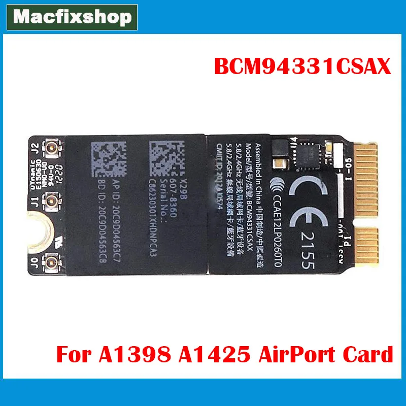 Оригинальная карта BCM94331CSAX Wi Fi Bluetooth для MacBook Pro Retina 15 дюймов A1398 MC975 MC976 13 A1425 MD212 MD213