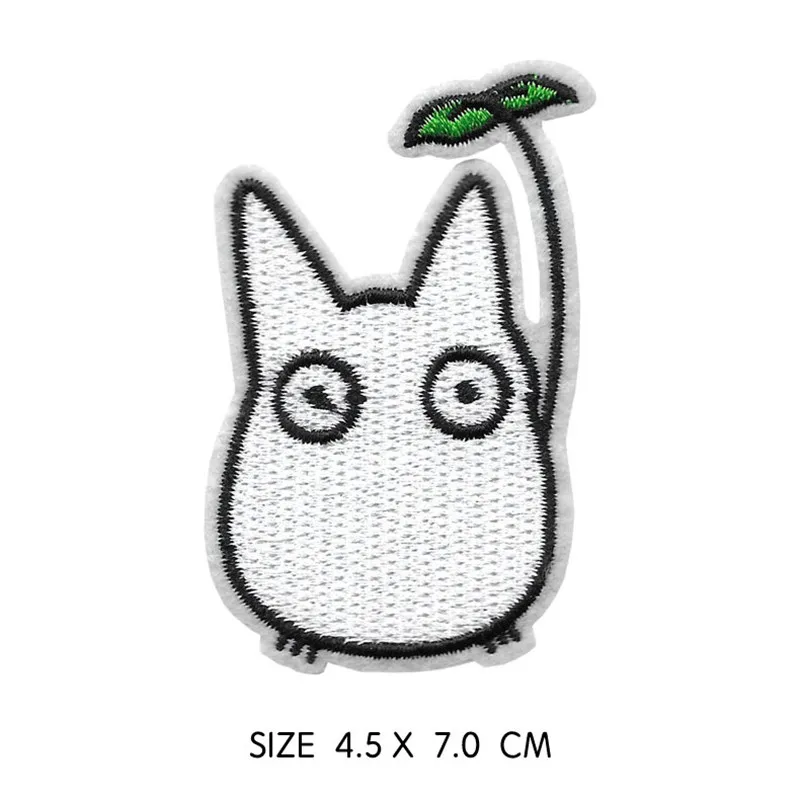 Cartoon My Neighbor Totoro Animal Patches for Clothes Merry-go-round rabbit Embroidery Appliques Child Clothing Accessories | Дом и сад
