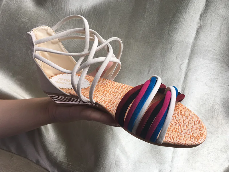 

New Summer Sandals for Women Wedge Heels Shoes Fashion Women's Sandals Ladies Brand Summer Shoes Elegant Peep toe Zip