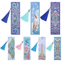 2020 diamond painting bookmark 5d diy special shaped diamond bookmarkdiamond setting bookmark diamond embroidery tassel bookmark