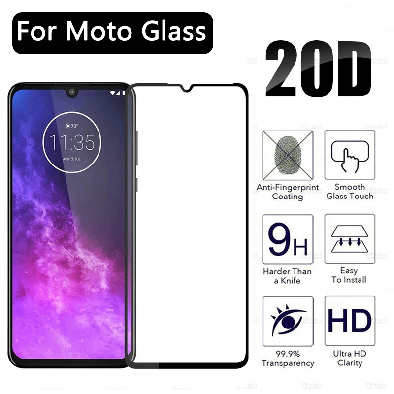 

Закаленное стекло 20D с полным покрытием для Moto E6 G8 Plus Play One Pro/One Power/One Action/One Macro, защита экрана, защитная пленка
