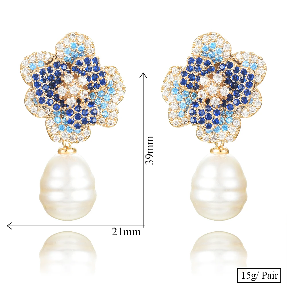 GODKI известный бренд 2020 Цветочные амулеты женские серьги трендовые AAA кубический