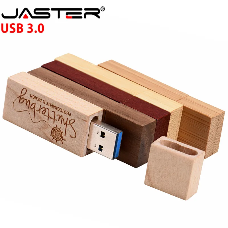 JASTER USB 3 0 2018 хит продаж деревянный квадратный длинный флеш-накопитель 4 ГБ 8 16 32 64