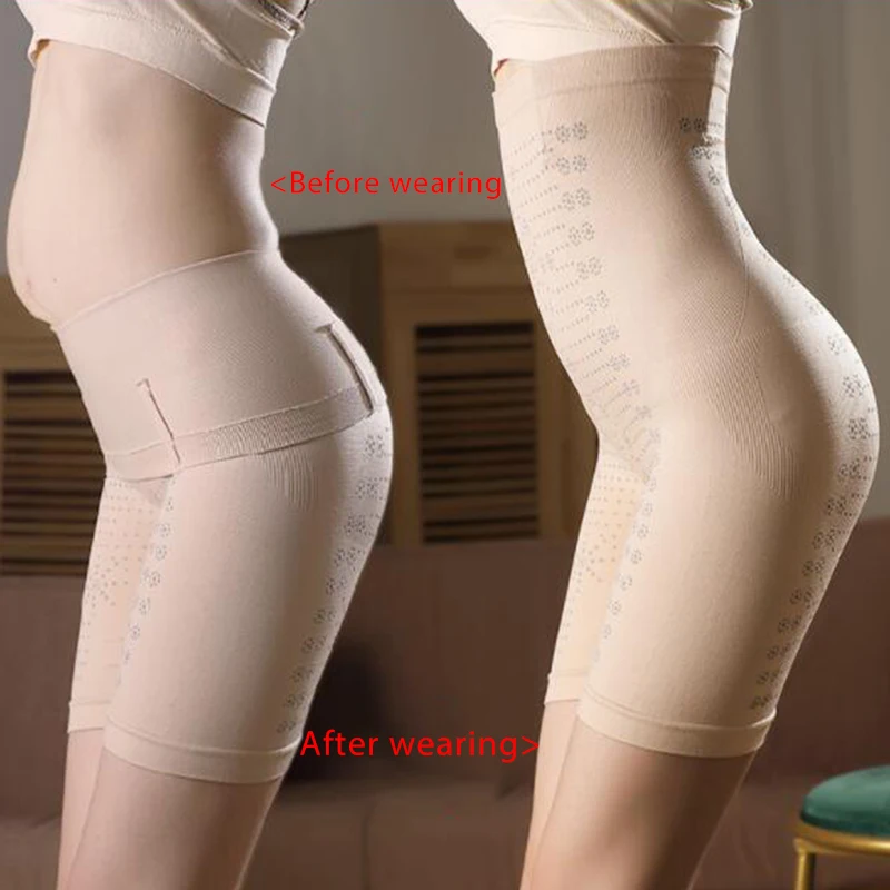 

Upgrade Waist Trainer High Waisted Graphene Negative Ion Beam Waist Fat Burning Boxer Briefs Slimming Booty Lifting Leggings