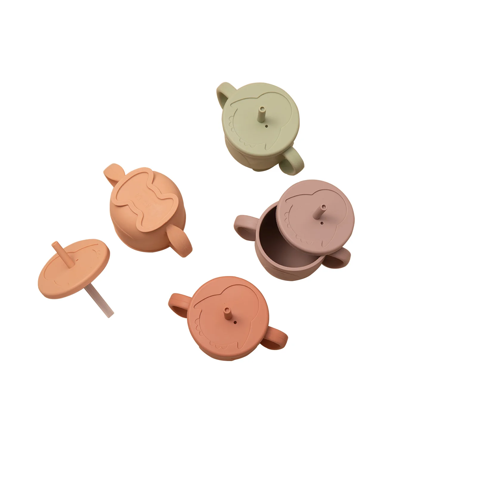 

Детские Чашки для кормления, Детская обучающая посуда для напитков, силиконовая чашка для малышей и детей с силиконовыми крышками